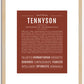 Tennyson (female) | Name Art Print