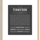 Tennyson (female) | Name Art Print