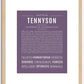 Tennyson (female) | Name Art Print