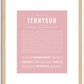 Tennyson (female) | Name Art Print