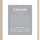 Tennyson (female) | Name Art Print