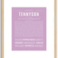 Tennyson (female) | Name Art Print