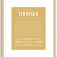 Tennyson (female) | Name Art Print