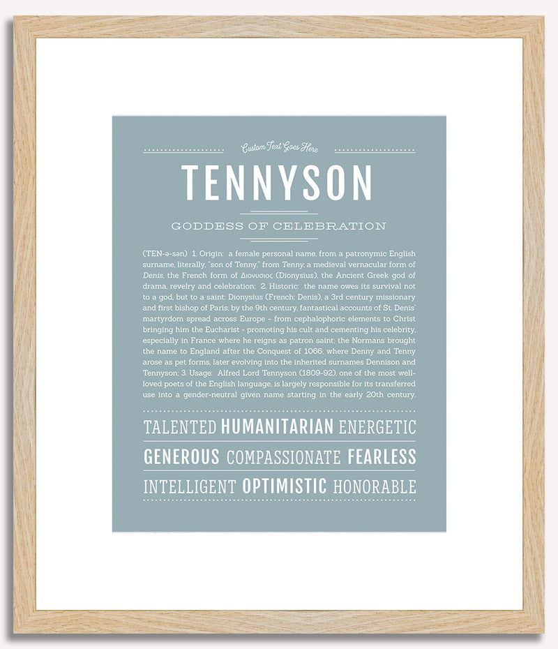 Tennyson (female) | Name Art Print