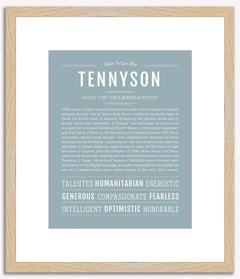 Tennyson (male) | Name Art Print