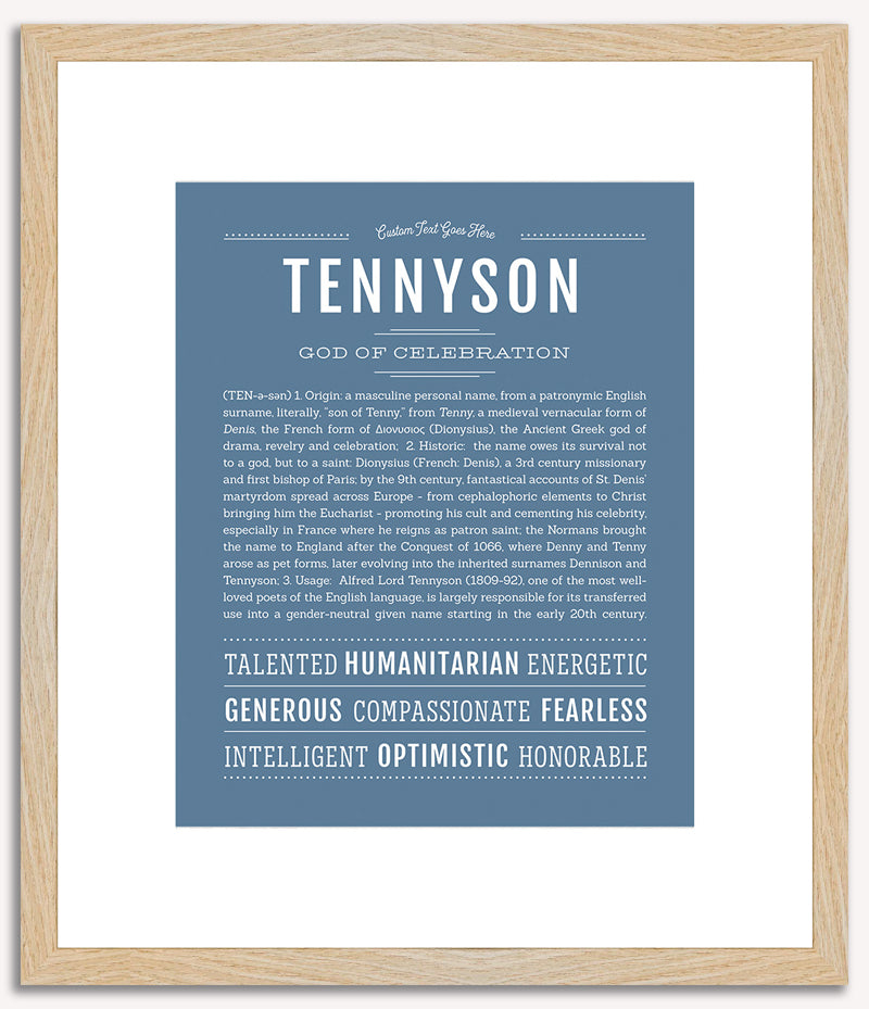 Tennyson (male) | Name Art Print