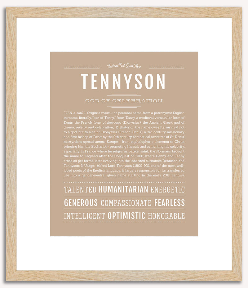 Tennyson (male) | Name Art Print