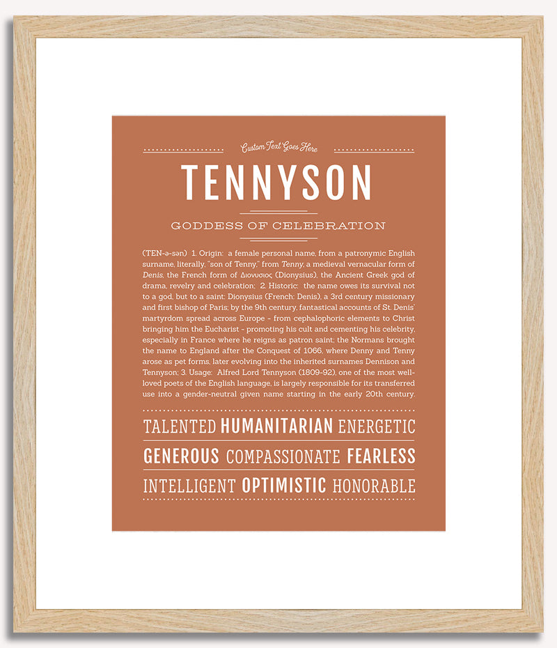 Tennyson (female) | Name Art Print