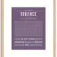 Terence | Name Art Print