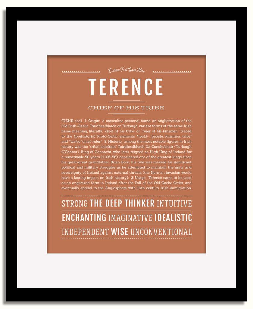 Frame Options | Terra Cotta | Black Frame, Matted