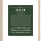 Teresa | Name Art Print