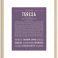 Teresa | Name Art Print