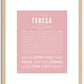 Teresa | Name Art Print