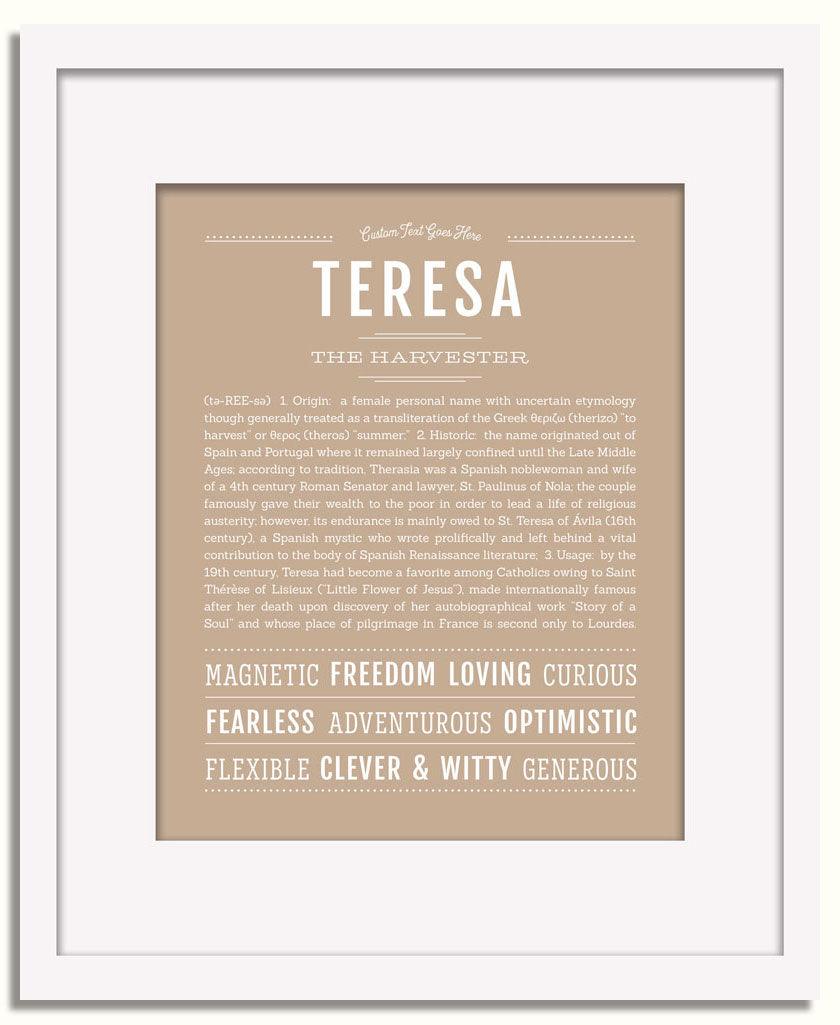 Frame Options | Tan | White Frame, Matted