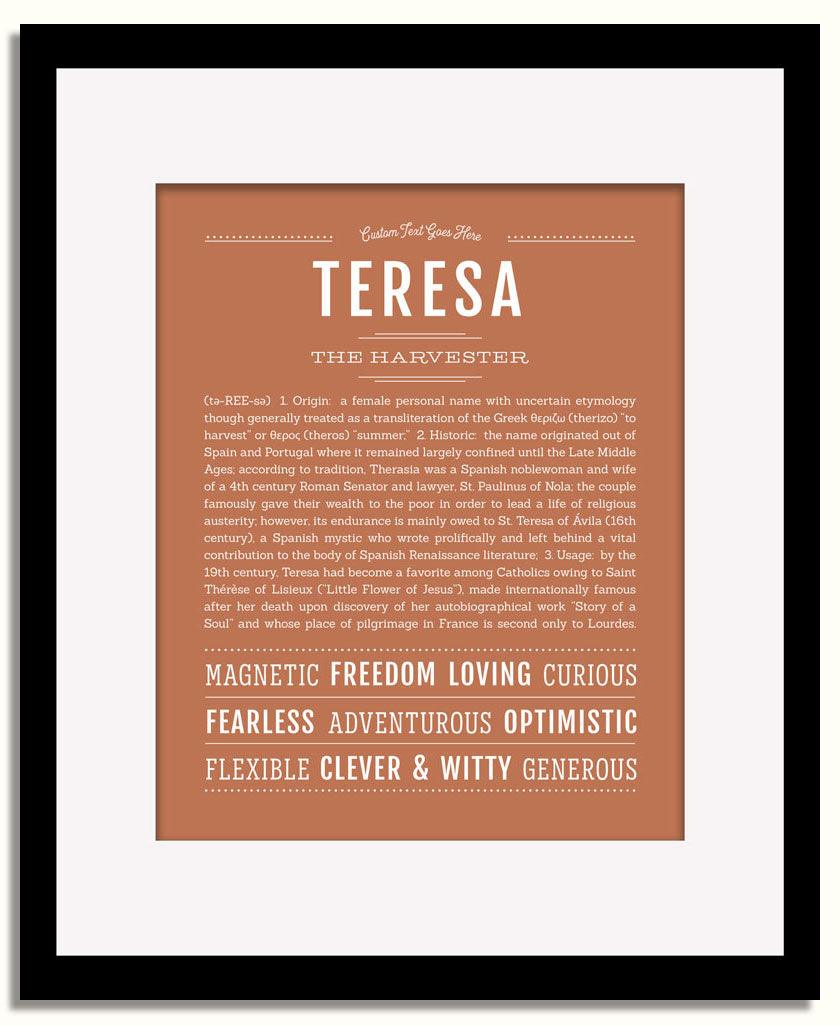 Frame Options | Terra Cotta | Black Frame, Matted