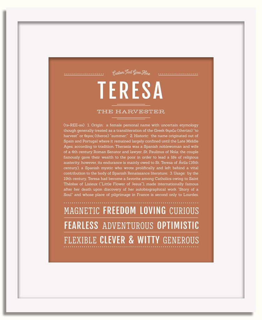 Frame Options | Terra Cotta | White Frame, Matted