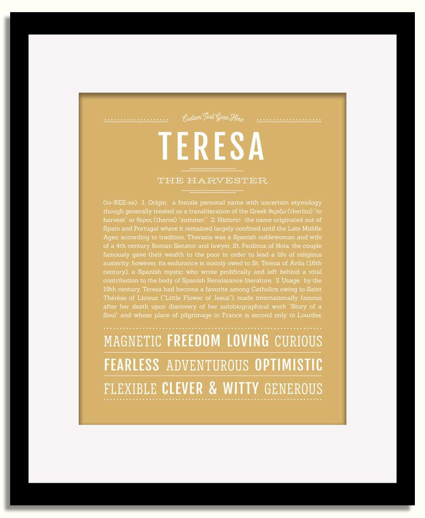 Frame Options | Matte Gold | Black Frame, Matted