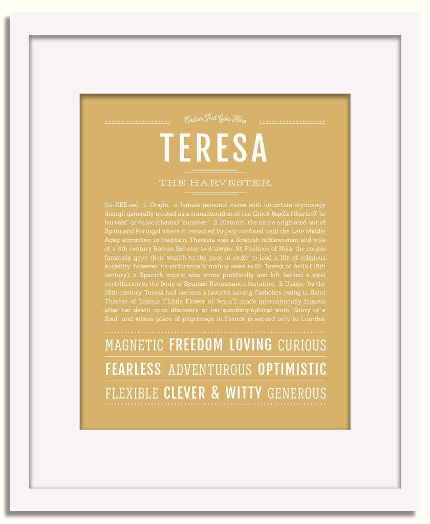 Frame Options | Matte Gold | White Frame, Matted