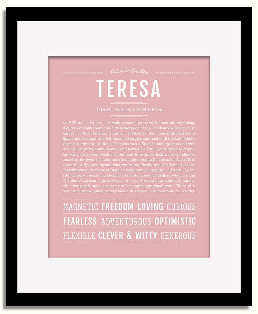 Frame Options | Dusty Rose | Black Frame, Matted