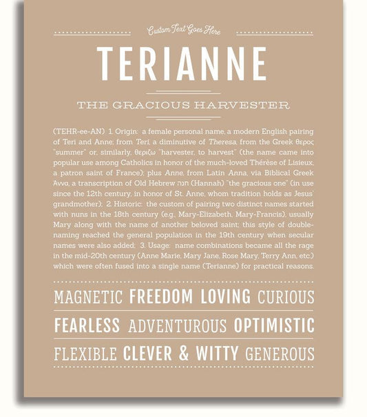 Frame Options | Tan | No Frame