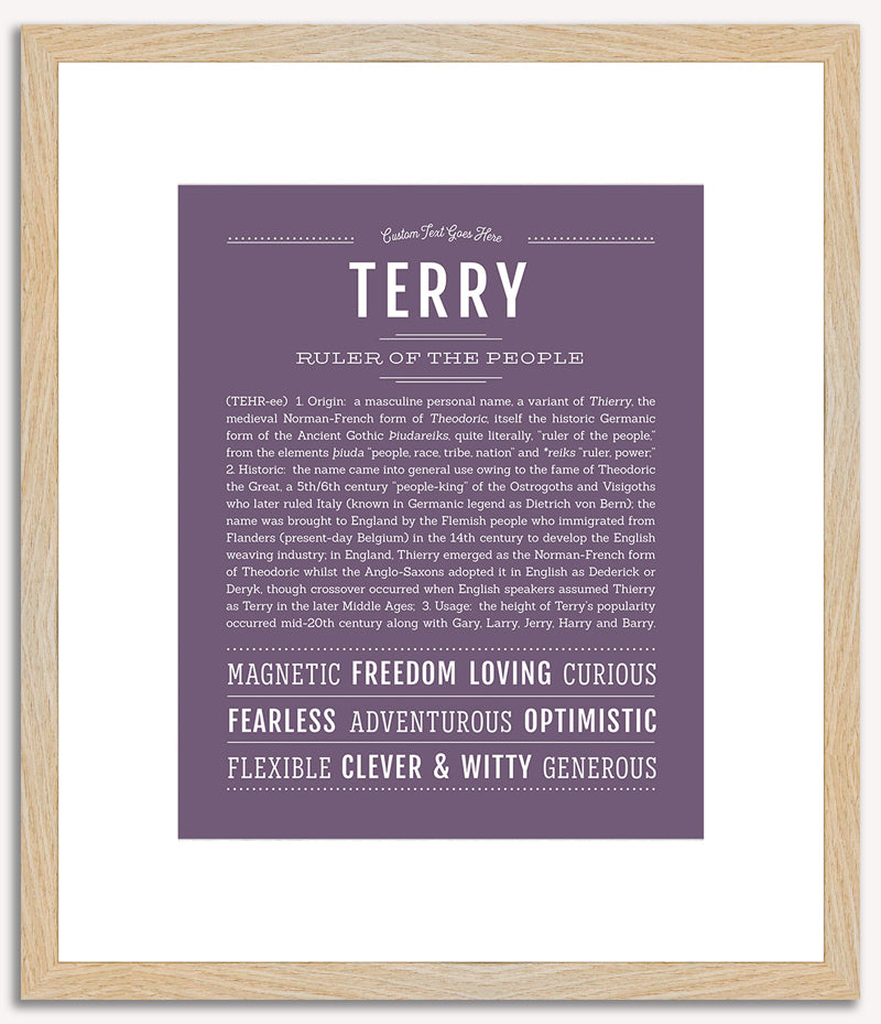 Terry (male) | Name Art Print