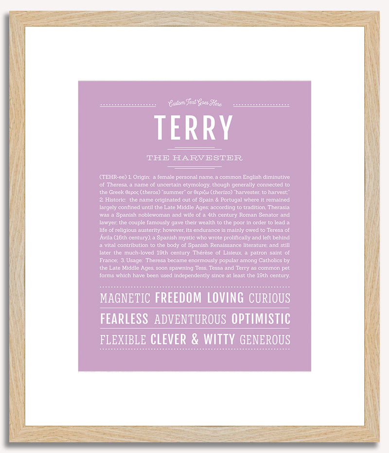 Terry (female) | Name Art Print