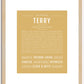 Terry (female) | Name Art Print