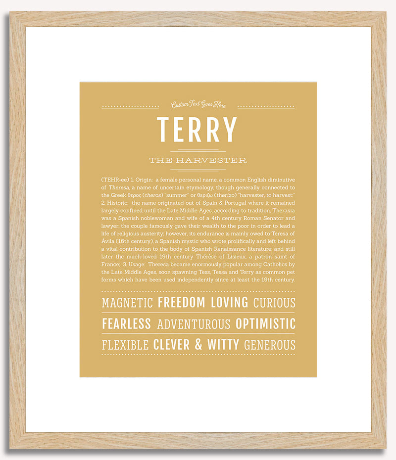 Terry (female) | Name Art Print