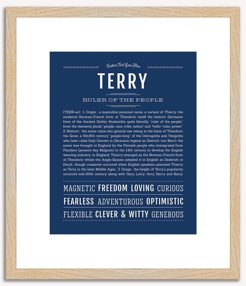 Terry (male) | Name Art Print