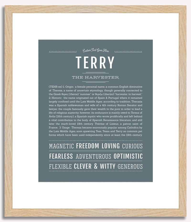 Terry (female) | Name Art Print