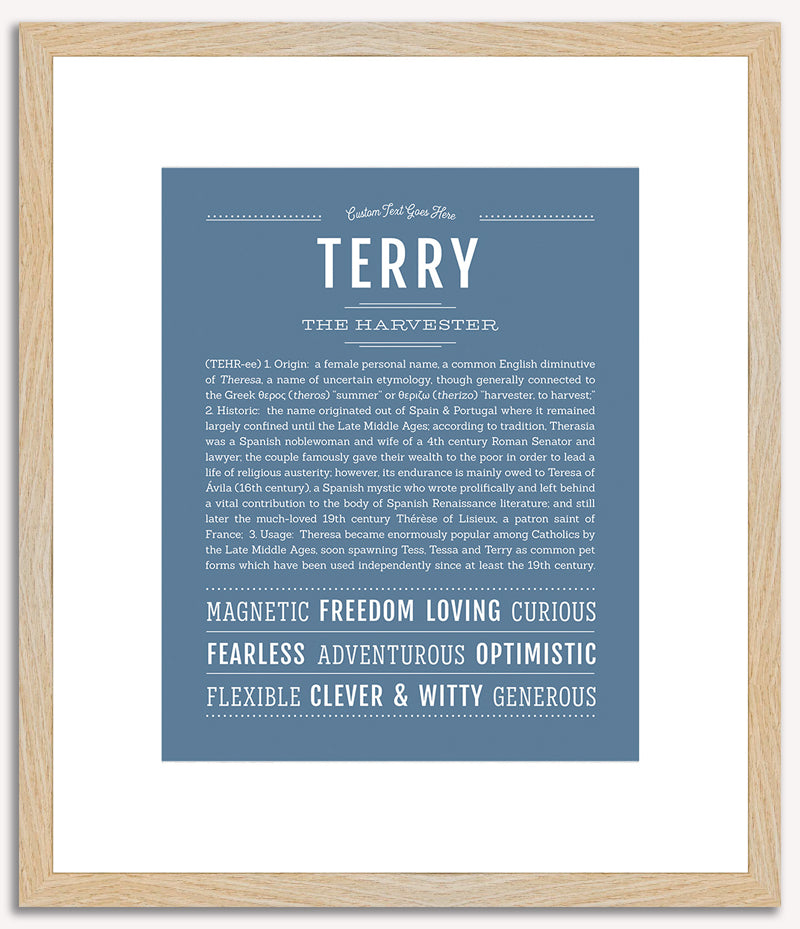 Terry (female) | Name Art Print