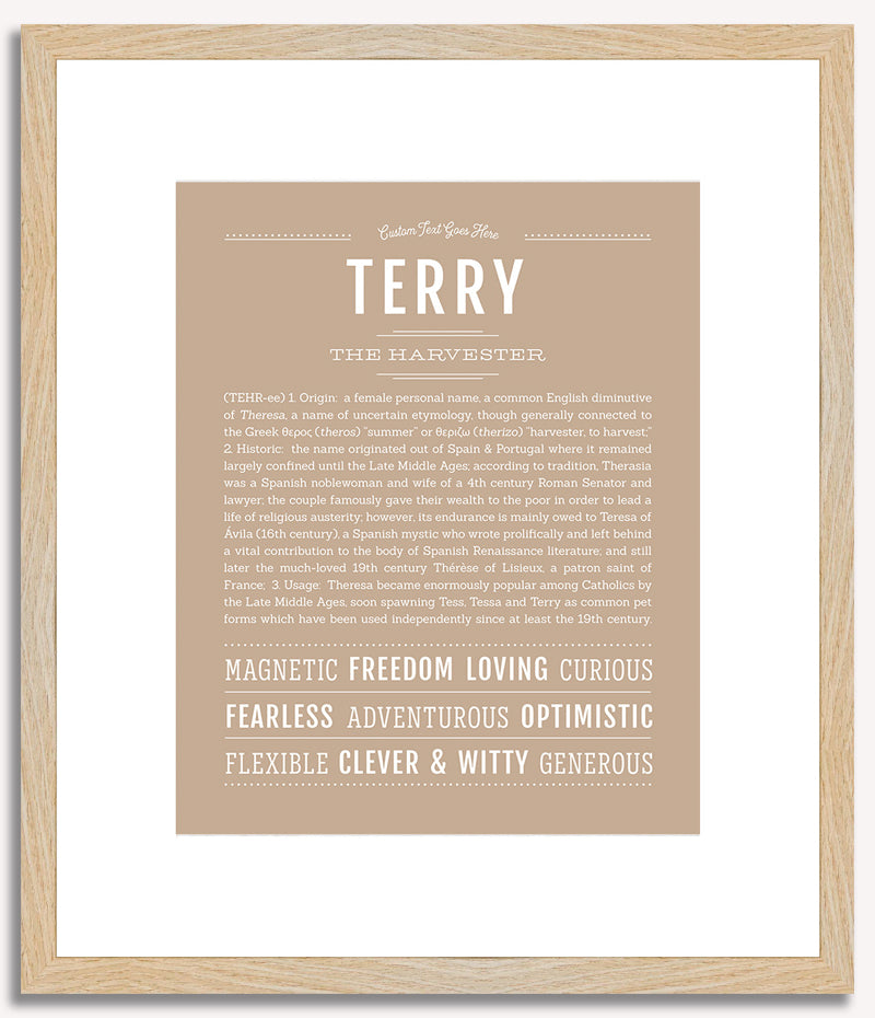 Terry (female) | Name Art Print