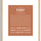 Terry (female) | Name Art Print