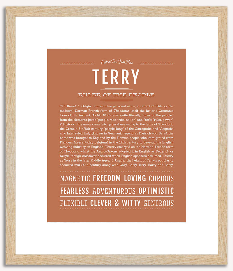 Terry (male) | Name Art Print