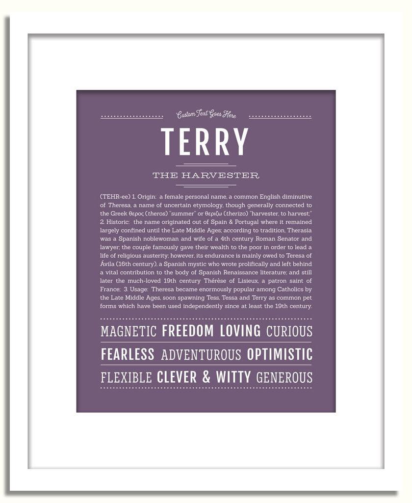 Frame Options | Deep Purple | White Frame, Matted