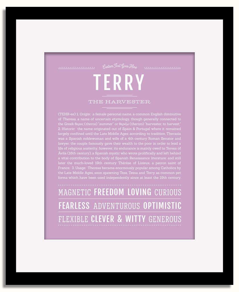 Frame Options | Lilac | Black Frame, Matted