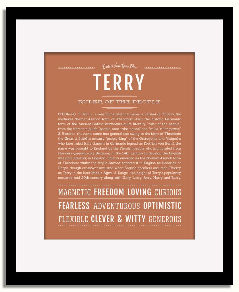 Frame Options | Terra Cotta | Black Frame, Matted