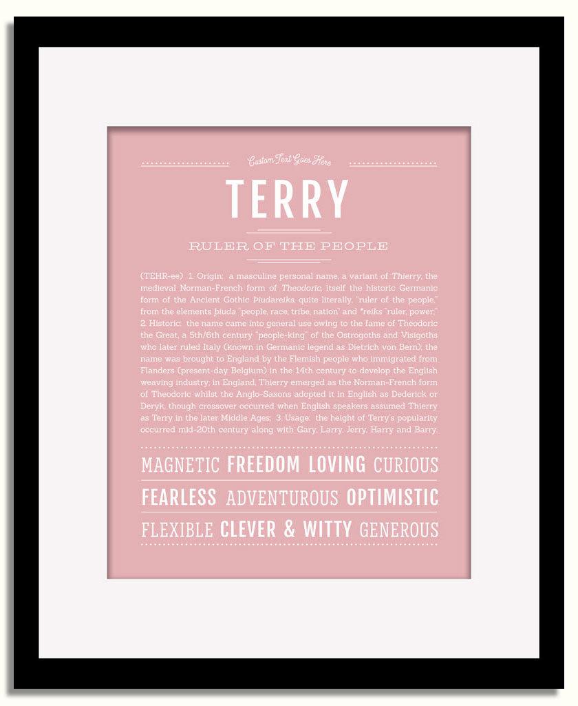 Frame Options | Dusty Rose | Black Frame, Matted