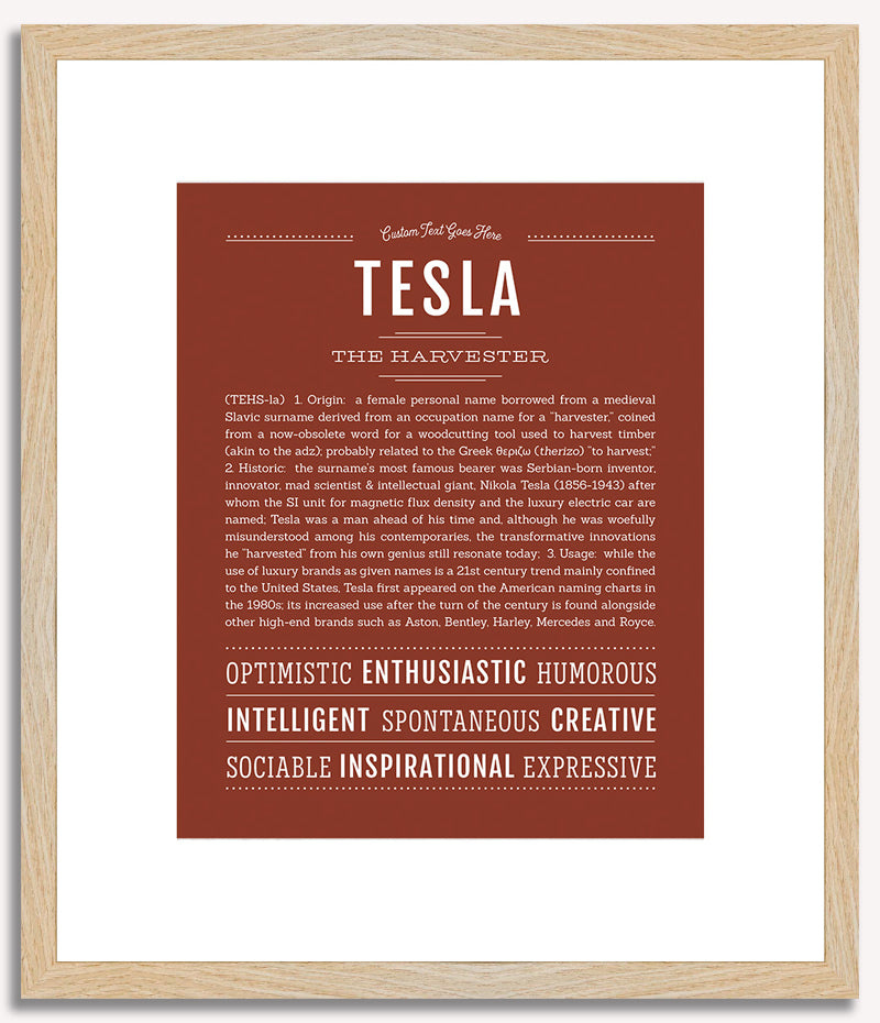 Tesla | Name Art Print