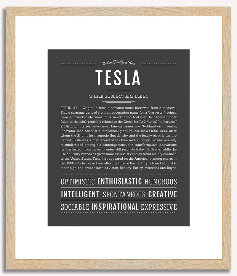 Tesla | Name Art Print