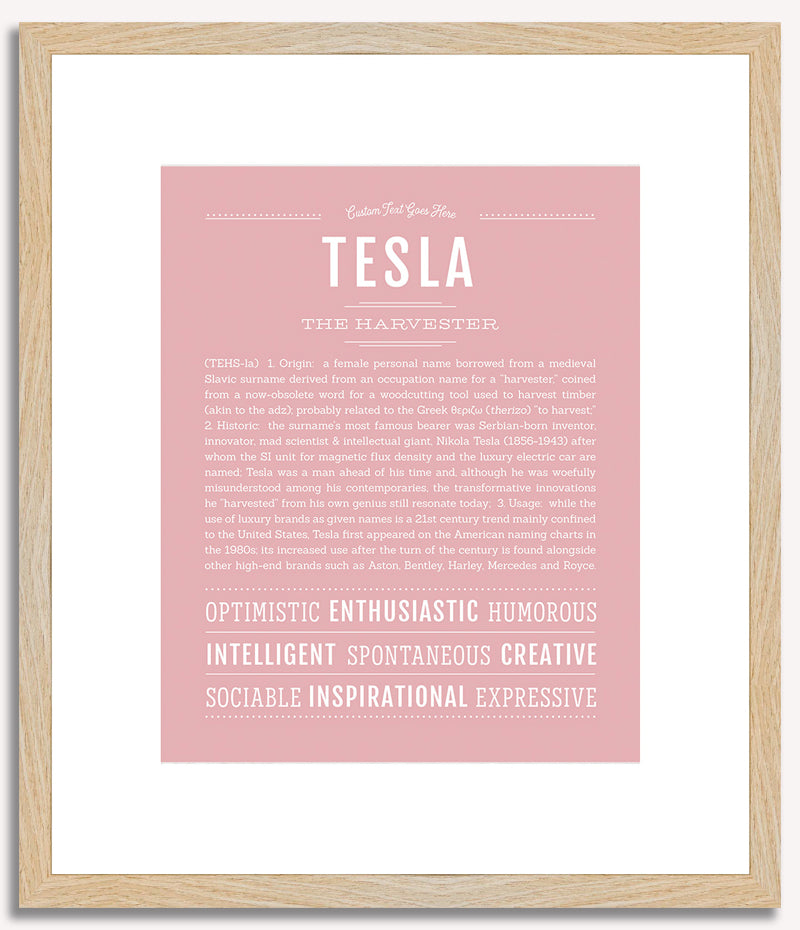 Tesla | Name Art Print