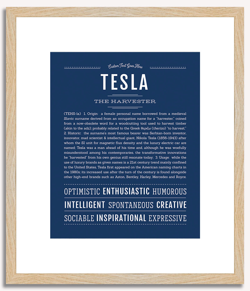 Tesla | Name Art Print