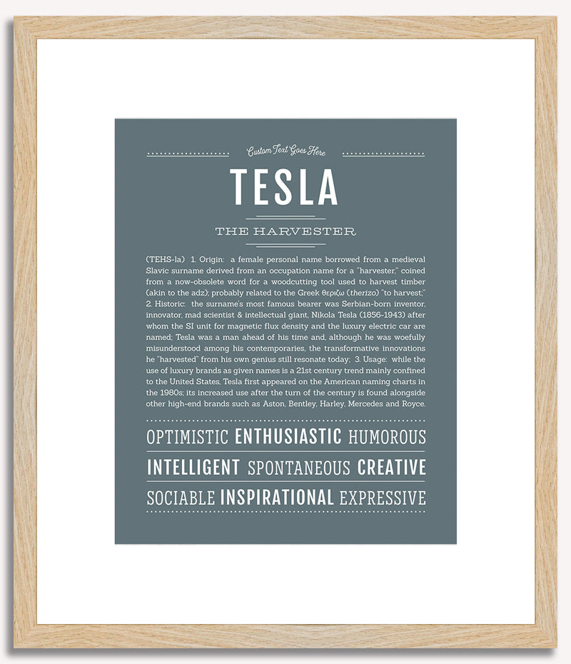 Tesla | Name Art Print