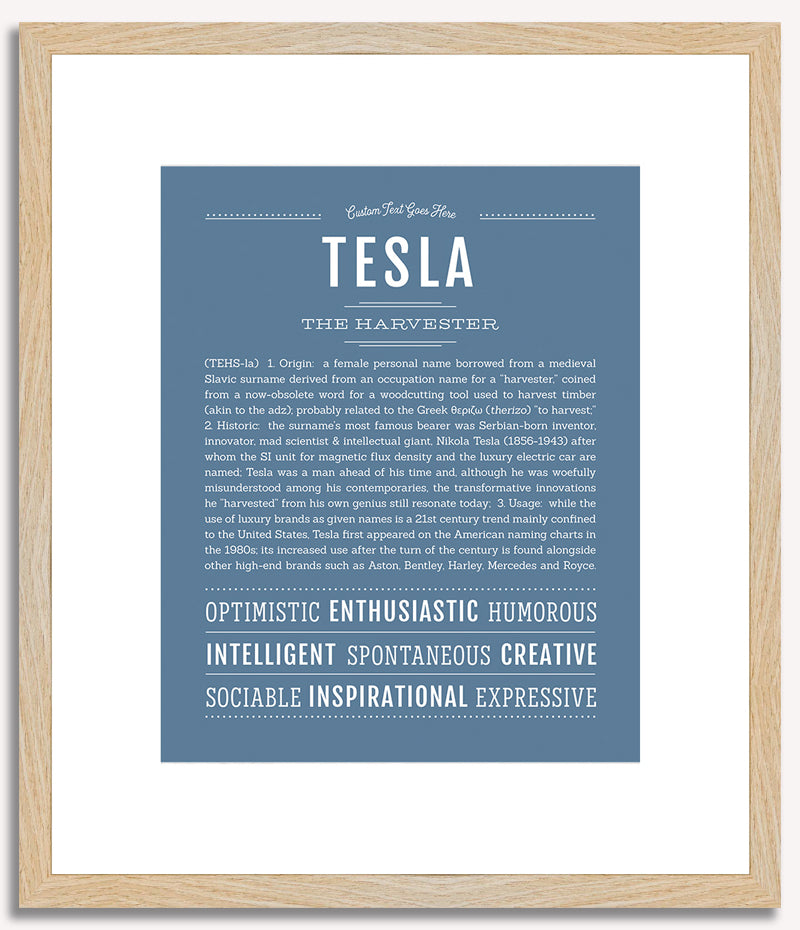 Tesla | Name Art Print