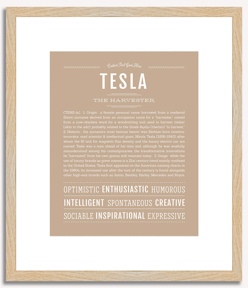 Tesla | Name Art Print