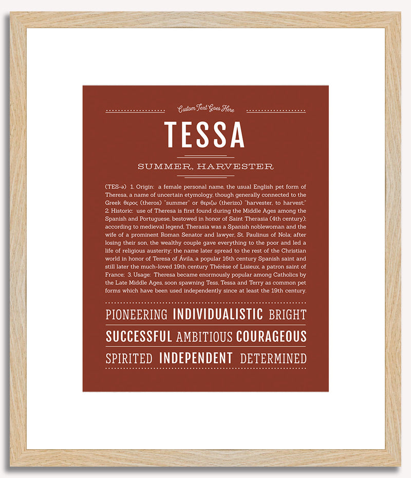 Tessa | Name Art Print