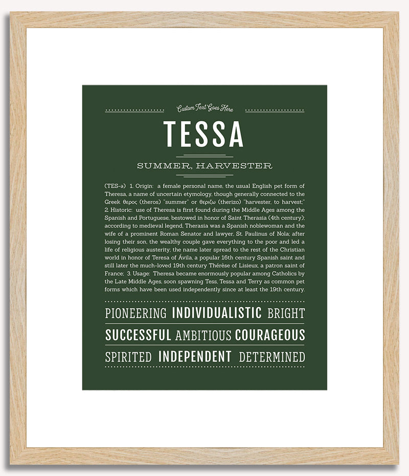 Tessa | Name Art Print