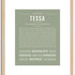 Tessa | Name Art Print