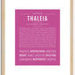 Thaleia | Name Art Print