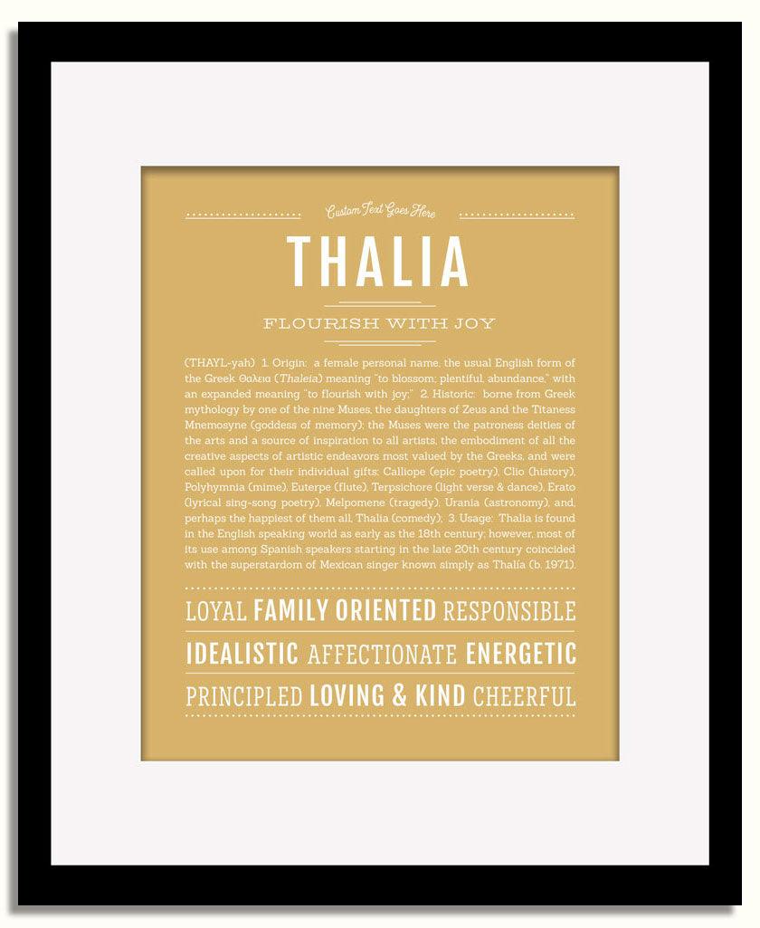 Frame Options | Matte Gold | Black Frame, Matted